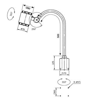 Lampa obrabiarkowa LED 24 V JWL-50F
