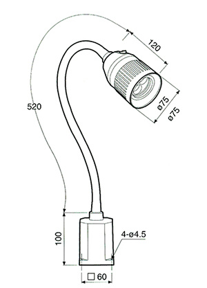 Lampa obrabiarkowa LED 24 V JHL-20FT